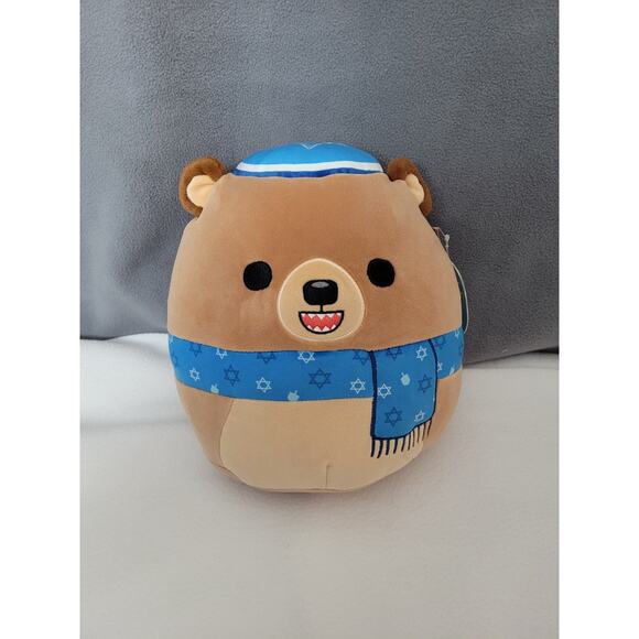 Squishmallows Original 10-Inch Stokely The Jewish Teddy Bear - Picture 1 of 9